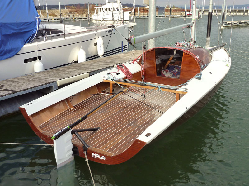Bootswerkstatt Ueli Naef die Regatta-Version mit offenem Heck