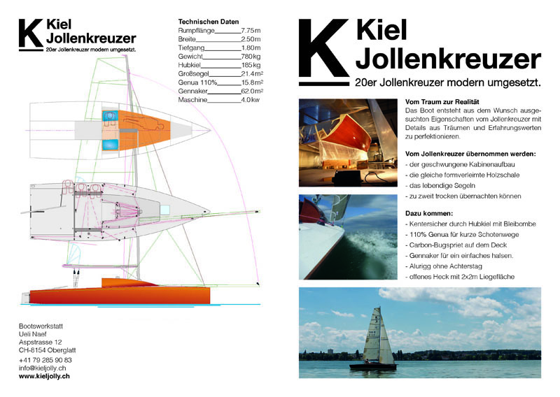 Kieljollenkreuzer K, r-jolle,ClassMini650, Ventilo28, 20er Jollenkreuzer, Flyer Seite 1